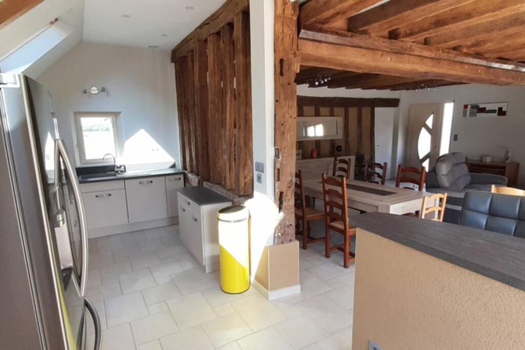 Maison En Colombage Renovee La Fontenelle  Buitenkant foto